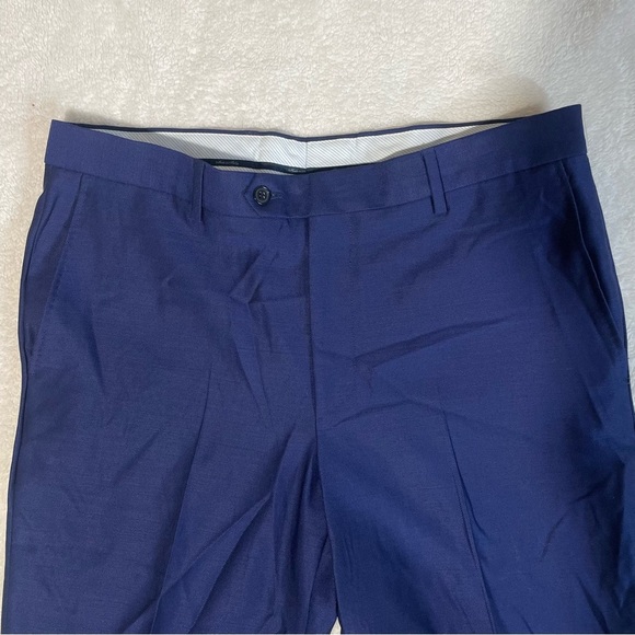 Saks Fifth Avenue Pants men’s Size 36 Navy Blue Wool made in Italy - Picture 3 of 8
